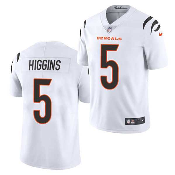 Men & Women & Youth Cincinnati Bengals #5 Tee Higgins White Vapor Untouchable Limited Stitched Jersey